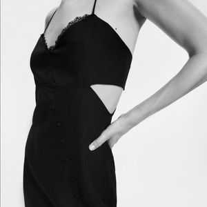 Zara Cut out mini dress black color size small